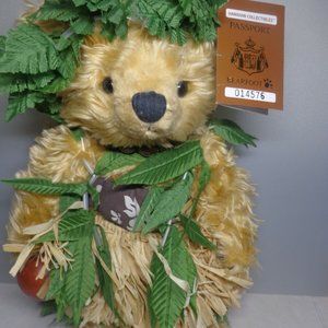 Hawaiian Barefoot Teddy Bear with Passport Hoku Li’ili’i NEW  DOB 15 FEB 2000